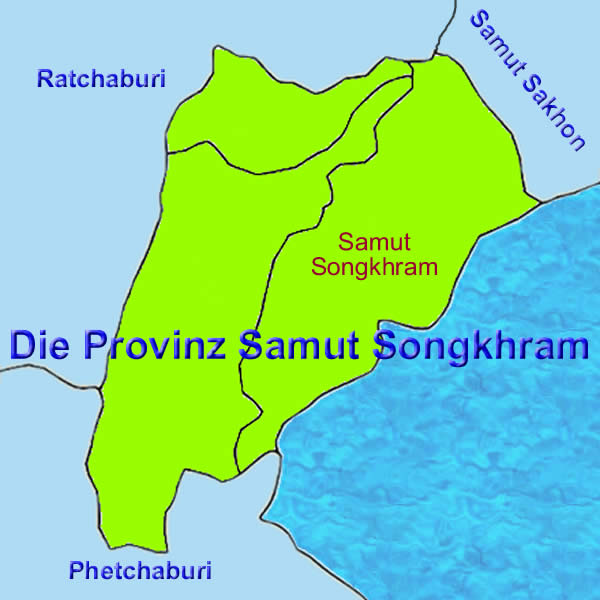 Samut Songkhram Provinz in Thailand Karte