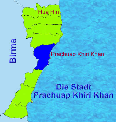 Prachuap Khiri Khan Stadt Karte